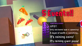 Getting FIVE EVENTS AT ONCE Using Gift Wrap!!! - Super Bomb Survival