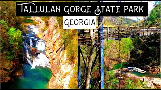 TALLULAH GORGE STATE PARK | Georgia Hiking | Hurricane Falls | Suspension Bridge