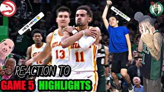 TRAE YOUNG FOR THE WIN!?! REACTION TO HAWKS at CELTICS GAME 5 HIGHLIGHTS!!☘️🔥