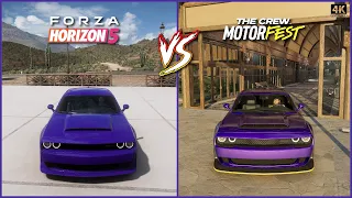 Forza Horizon 5 Vs The Crew Motorfest DODGE CHALLENGER SRT DEMON 😈