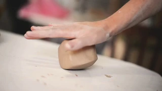 Process of creating. Background.  Leaf Ceramics