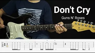 Don't Cry - Guns N' Roses - Guitar Cover + TAB