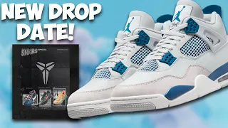 Jordan 4 Military BLUE New Drop Date & Will Kobe's Be A SNKRS PASS OR FCFS!