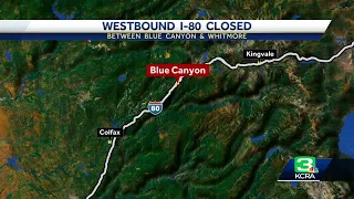 Westbound I-80 closed in parts of the Sierra after crash, officials say