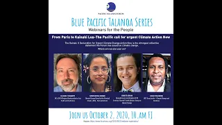 Webinar 1: From Paris to Kainaki Lua- The Pacific call for urgent Climate Action Now