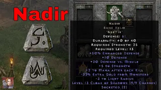 Diablo II Resurrected Rune Words - Nadir (Nef Tir)