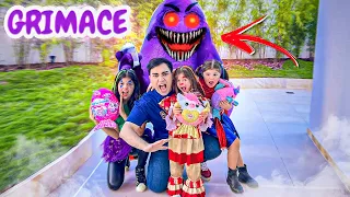 O GRIMACE SHAKE DA VIDA REAL ATACOU TODOS OS FILHOS DE TODOS OS SUPER VILÕES !!! MINI VILÕES