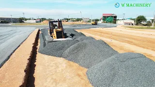 NICE Process Bulldozer Komatsu Pushing Gravel Techniques Operator Trimming Gravel Skills