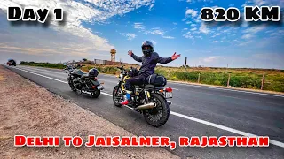 LONG RIDE STARTS on RE SUPER METEOR 650 & INTERCEPTOR 650 | DELHI to JAISALMER | Day 1