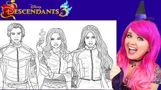 Coloring Descendants 3 Mal, Evie & Carlos