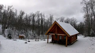 A cabin life is a simple life. OFF GRID Log Cabin & Homesteading in Northern Wisconsin. January 2024