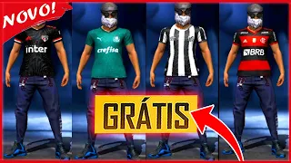 CHEGOU! NOVA ATUALIZAÇÃO COMO PEGAR CAMISA DE TIME NO FREE FIRE! FLAMENGO, CORINTHIANS E PALMEIRAS