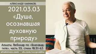 03/03/2021, Вебинар по Бхагавад-гите 18.51-63, Душа - Чайтанья Чандра Чаран Прабху, Алматы