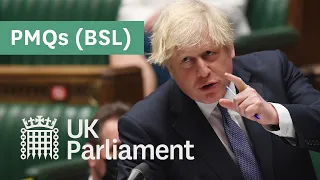 Prime Minister's Questions with British Sign Language (BSL) - 7 July 2021