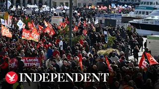 Watch again: Protests held in Paris over French pension reforms