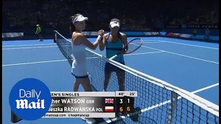 Heather Watson falls 6-3 6-1 to Agnieszka Radwanska - Daily Mail