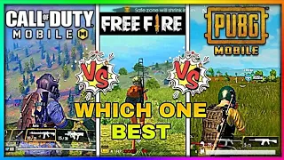 Call of Duty Mobile Vs Pubg Mobile Vs Free Fire !! Comparison Which One Is Best !! 2019