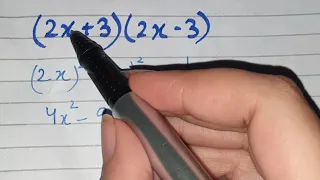 find the Product of (2x+3)(2x-3)