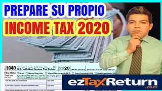 Prepare su propio INCOME TAX gratis y ahorre dinero 2020 tutoríal paso a paso