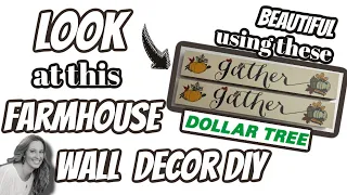 LOOK at this Dollar Tree FARMHOUSE Wall Decor DIY | BEAUTIFUL MUST SEE DIY