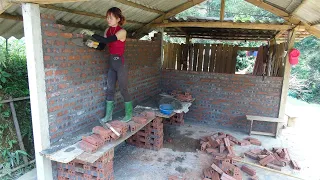 Amazing Techniques for building walls with bricks and cement - Building Farm Life, Free Bushcraft