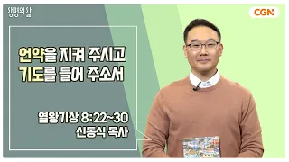 [생명의 삶 큐티] 언약을 지켜 주시고 기도를 들어 주소서 | 열왕기상 8:22~30 | 신동식 목사 | 240420 QT