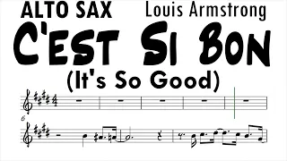 C'est Si Bon Alto Sax Sheet Music Backing Track Play Along Partitura