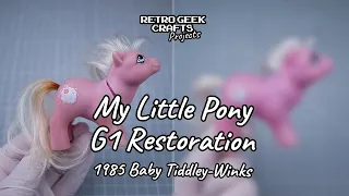 1985 My Little Pony G1 Baby Tiddley-Winks Toy Restoration - MLP Hasbro Toy Repair - Rusty Tail