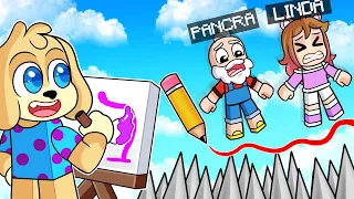 DIBUJA el PISO CORRECTO o MUERES!!!🖍️👨‍🎨☠️en ROBLOX con PANCRACIO, LINGAMES y PERMON