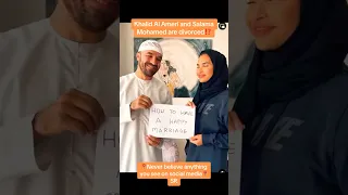 Are Khalid Al Ameri and Salama Mohamed divorced⁉️ #marriedlife#divorce##socialmedia #youtubeshorts