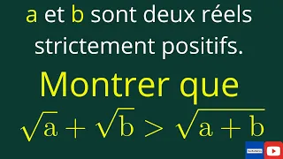 Calcul dans R: La somme des racines  est supérieure la racine de la somme. Seconde S-3e