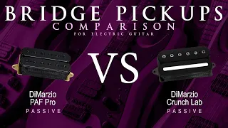 DiMarzio PAF PRO vs CRUNCH LAB - Passive Bridge Guitar Pickup Comparison Tone Demo