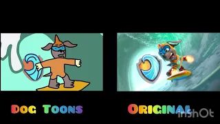 Dog Toons 🆚 Original Mighty Pups Paw Patrol