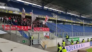 MSV Duisburg - FSV Zwickau 4:0 Kantersieg 11.02.2023 Red Kaos Ultras Support Gästeblock