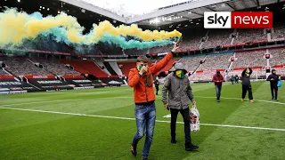 Manchester United fans break into Old Trafford to protest owners