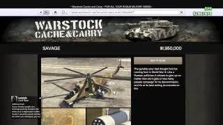 Grand Theft Auto V - buying the savage attack helicopter