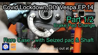 Covid Lockdown DIY Vespa EP.14 How to change rear brake pad on PX & All Vintage Frame (Part1/2)