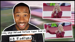 KB REACTS to Lady Gaga National Anthem at Super Bowl 50