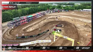 Lucas Coenen Passes David Braceras | MX2 Race 2 | Monster Energy MXGP of Flanders 2023 #MXGP