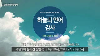 [영안교회] 주일예배_2020년 11월 22일 | 하늘의 언어 감사 - 박경호 목사 [시편 136편]