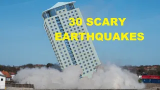 30 Scary EARTHQUAKES Caught On Camera || The Unbelievable Scene #earthquake #dizaster #world