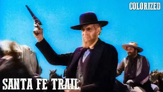Santa Fe Trail | COLORIZED WESTERN | Errol Flynn | Cowboy Movie | Wild West