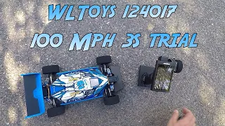 wltoys 124017 : Target 100mph speed runs on 3s lipo.