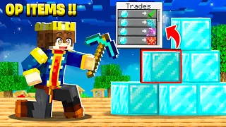 Minecraft, But Blocks Trade SUPER OP Items !!!!