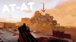 Gigantic AT-AT Walker ( Factory Strider) in Helldivers 2