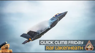 Skimming the Fence! Quick Climb Friday RAF Lakenheath USAF F-15E & F-35A Quick Climbs [4K] Must See