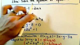 Lagrange Multipliers - Two Constraints