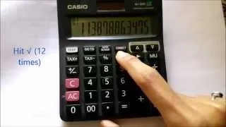 Evaluating the nth root of a number by a basic calculator.