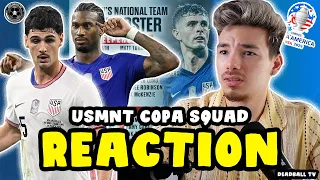 REACTING TO THE USMNT'S COPA AMERICA SQUAD