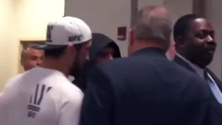 Backstage altercation between Conor McGregor and Khabib Nurmagomedov at UFC 205